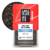 Tiesta Tea Earl Grey de la Creme loose leaf in a resealable pouch for fresh flavor.