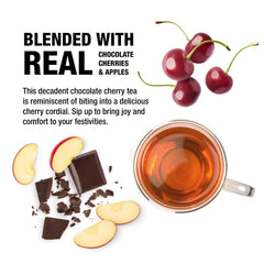 Tiesta Tea Merry Cocoa Cherry hibiscus detail showing vibrant color and aroma