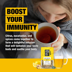 Lemon verbena accent in Tiesta Tea Meyer Lemon Zest cup for bright aroma