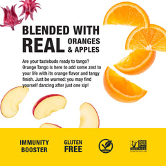 Tiesta Tea Orange Tango fruity herbal blend with hibiscus and orange notes.