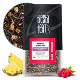 Tiesta Tea Passion Berry Jolt loose leaf tea ideal for hot or iced brews.