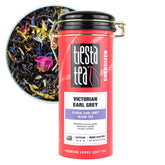 Tiesta Tea Victorian Earl Grey loose-leaf offers a bright bergamot aroma for elegant mornings.