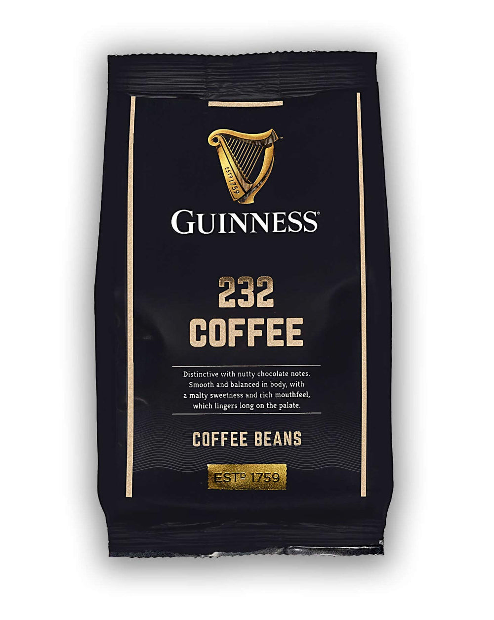 Tiki Tonga Guinness 232 Brew pack shows premium whole beans for rich flavor.