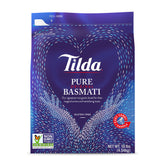 Tilda Pure Basmati rice bag with Himalayan origin highlighting premium quality