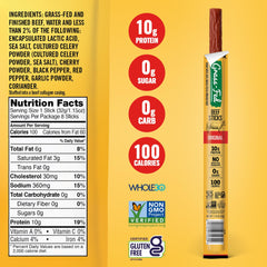 Tillamook Country Smoker individual beef sticks, ready to eat for work or travel