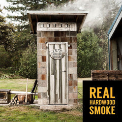 Tillamook Country Smoker brand packaging wood-smoke visual signaling authentic smokehouse craftsmanship.
