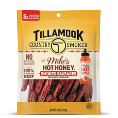 Tillamook Country Smoker Mike's Hot Honey beef sausage pack ready-to-eat snack