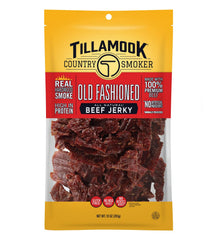 Tillamook Country Smoker Old Fashioned beef jerky 10 oz pack, hardwood smoked.