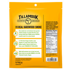 Tillamook Spicy Jalapeño sausage nutrition label showing zero sugar and high protein.