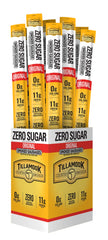 Tillamook Country Smoker zero sugar original sausage stick packaging showcases a protein-packed snack.