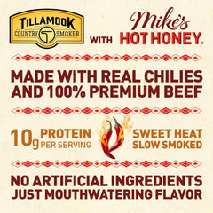 Beef jerky smoked over real hardwood for rich smoky flavor