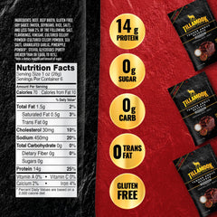 Tillamook Tender Angus Reserve jerky slices close-up — savory, slow-smoked flavor.