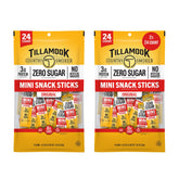 Tillamook Zero Sugar Original Mini Smoked Sausages pack; convenient on-the-go snacking.