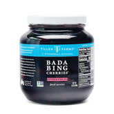 Tillen Farms Bada Bing cherries in a jar ready for snacking and gatherings.
