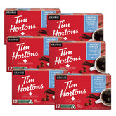 Tim Hortons French Vanilla K-Cup in bold red packaging for quick coffee moments