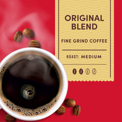 Ground Tim Hortons Original Blend bag ready for any brew method