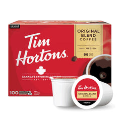 Tim Hortons Original Blend medium roast K-Cup pod for a balanced, smooth cup.