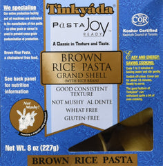 Tinkyada Brown Rice Pasta Shells steaming, ideal for hearty sauces