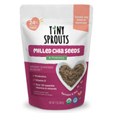 Tiny Sprouts chia seed booster pack front showing organic ingredients for kids