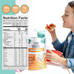 Tiny Sprouts Vitamin D3 bottle close-up highlighting immune-support potential.