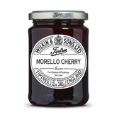 Tiptree Morello Cherry Preserve jar, rich cherries ready to spread on toast or biscuits.