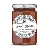 Tiptree Tawny Orange Marmalade jar with Seville oranges, ideal for toast.