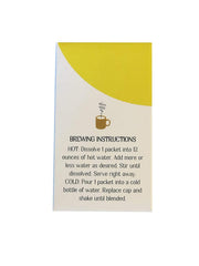 Ingredients label on TJ's natural ginger drink mix emphasizing 100% natural