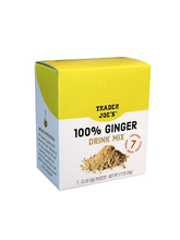 TJ's Trader Joe's ginger drink mix packets closeup for convenient flavor
