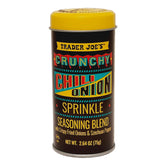 TJ's Crunchy Chili Onion Sprinkle bottle adds bold flavor and crunch.