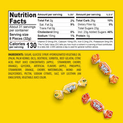 TOFFIX Fruit Chews strawberry center-filled bite for a sweet berry treat.