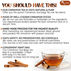Brewed TOG999 cinnamon tea in a warm cup with steam.