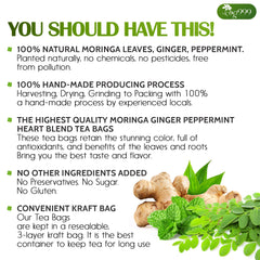 TOG999 tea cup with ginger-moringa-peppermint infusion for a refreshing ritual