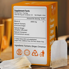 TOG999 turmeric ginger cinnamon ingredients close-up highlighting fresh sourcing