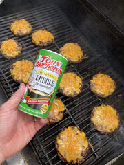 Seasoned meat with Tony Chachere's Creole Seasoning for Cajun flavor