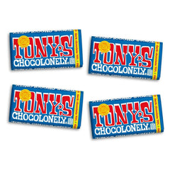 Tony's Chocolonely Belgian dark chocolate bar with 70% cacao, rich aroma and smooth finish.
