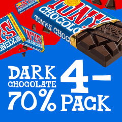 Tony's Chocolonely gift-ready chocolate bar, ideal for holidays or gifting.