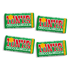 Tony's Chocolonely Milk Hazelnut Bar packaging, perfect for gifting with fair trade appeal.