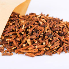 TooGet organic dandelion root loose tea pieces ready for steeping and infusion