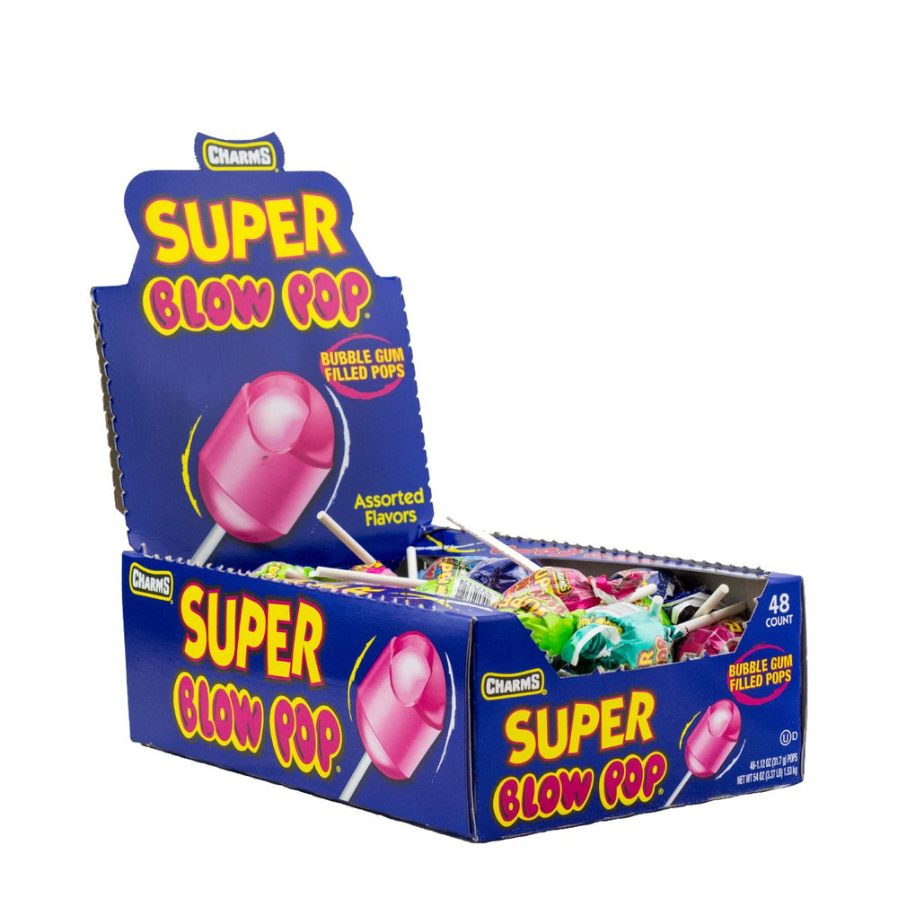 Tootsie Charms Blow Pop box front for holiday bulk gifting and treats