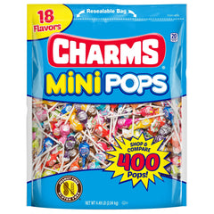 Tootsie Charms Mini Pops 400-count bag for sharing at parties and gatherings.