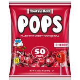Tootsie Pops cherry shell with chocolatey center, ideal for sharing at parties.
