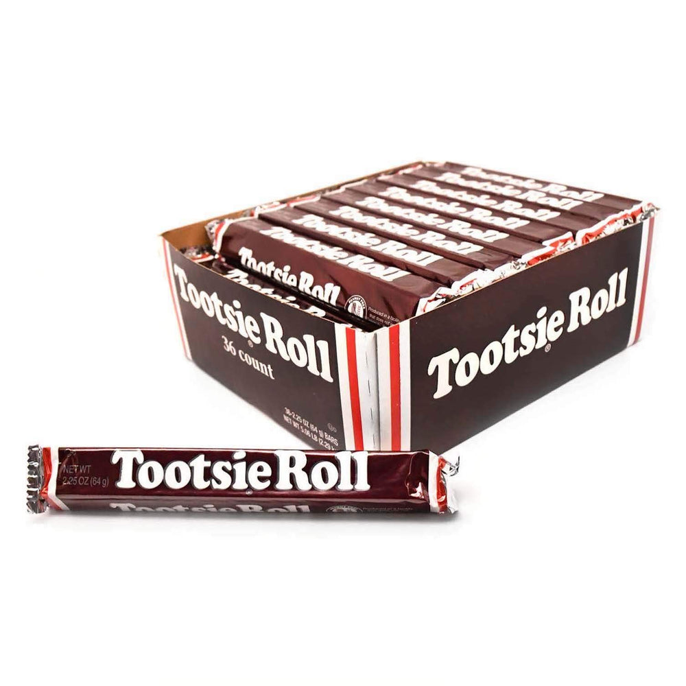 Tootsie Roll Bars box packaging, ideal for sharing at parties.
