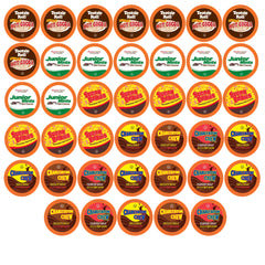 Tootsie Roll candy hot chocolate pods in a 40-count box for quick indulgent cups.