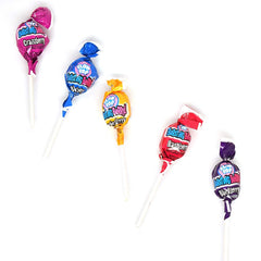 Tootsie Roll Charms Blow Pops gum center reveal with chewy core