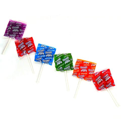 Tootsie Roll Charms Sweet Pops variety of flavors displayed for quick choices.