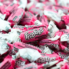 Tootsie Roll Frooties Strawberry Lemonade bag with serving suggestion.