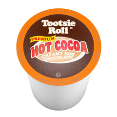 Tootsie Roll Hot Cocoa pod close-up showing real cocoa flavor.