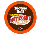 Tootsie Roll Hot Cocoa pods pack front view for cozy indulgence.