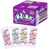 Tootsie Roll Nik-L-Nip candy wax bottles in fruit flavors for nostalgic party favors.