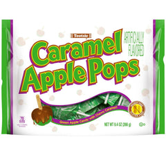 Tootsie Roll Pops Green Apple Caramel bag front view for party favors